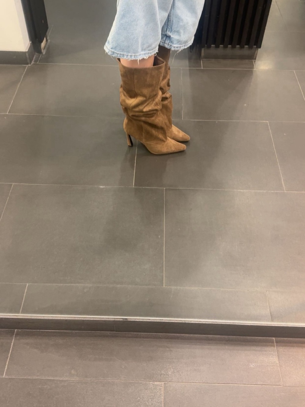 Call It Spring Suede Slouch Knee Boots - Tan Brown